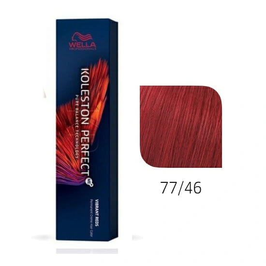 Wella Koleston Perfect Me+ Hajfesték - 77/46 - 60ml - Lilás Vöröses Intenzív Középszőke képe 1